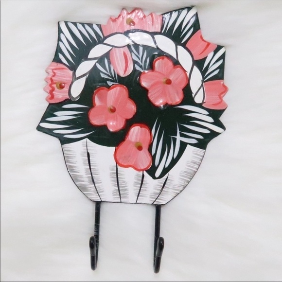 Hook Flower Basket Double Hooks Vintage - Picture 1 of 6